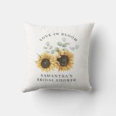 Coussin Fleurs de tournesol Eucalyptus Mariage personnalis (Verso)