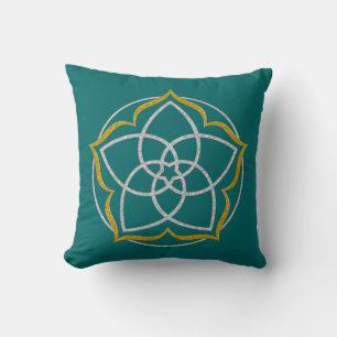 Coussin FLEURS DE VENUS / Vénusblume Lotus SILVER OR