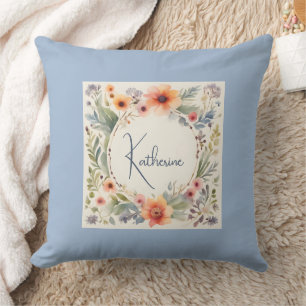 Coussin Fleurs d'eau personnelle