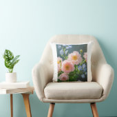 Coussin Fleurs délicates rose bleu (Chaise)