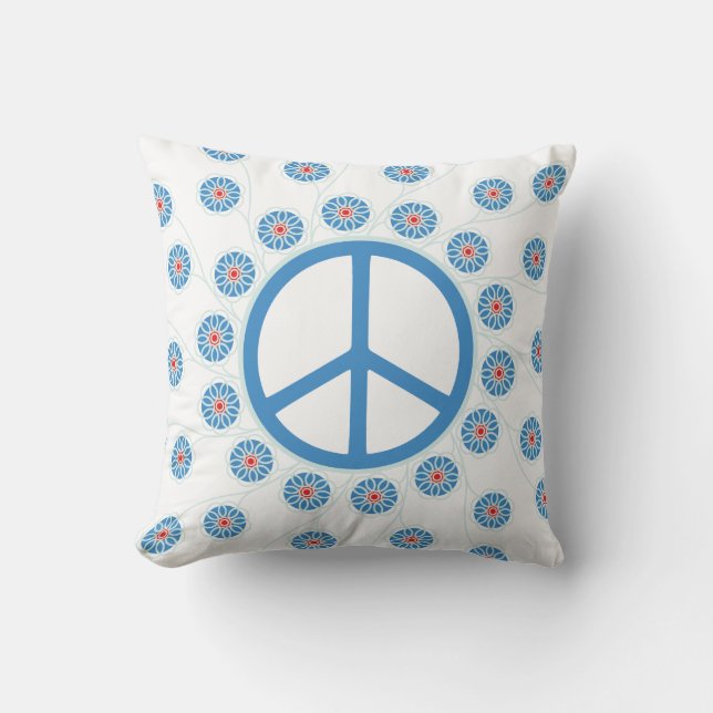 Coussin Fleurs des signes de paix (Recto)