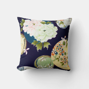 Coussin Fleurs, design japonais