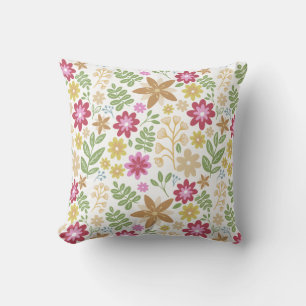 Coussin Fleurs d'été florales modernes