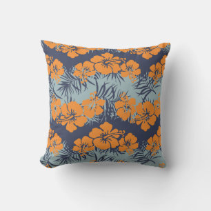 Coussin Fleurs d'Hibiscus : Papier peint Vintage