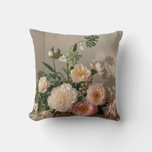Coussin Fleurs d'inspiration vintage colorées