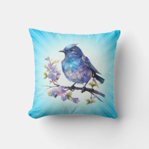 Coussin Fleurs d'oiseau de fée Clipart aquarelle-73611
