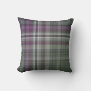 Coussin Fleurs d'ombre Carreaux Verts et Violets