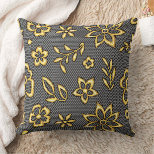 Coussin Fleurs d'or