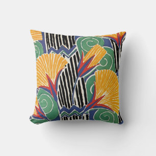 Coussin Fleurs d'or Art déco de Seguy