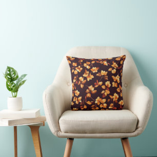 Coussin Fleurs d'or Motif d'automne