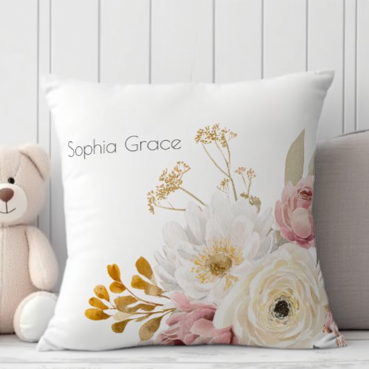 Coussin Fleurs Douces d'Automne et de Printemps pour la Nu