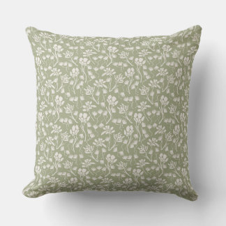Coussin Fleurs du chalet Sage Green