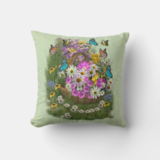 Coussin Fleurs du printemps mi-été (Recto)