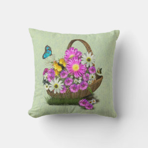 Coussin Fleurs du printemps mi-été