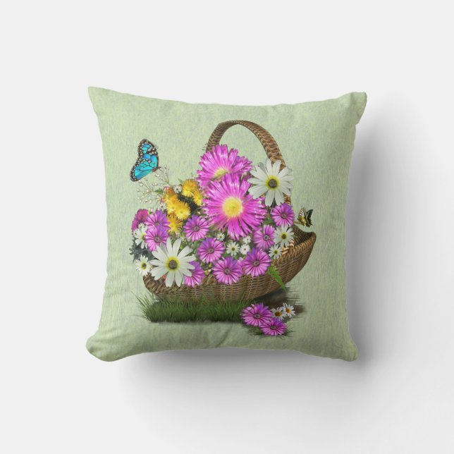 Coussin Fleurs du printemps mi-été (Recto)