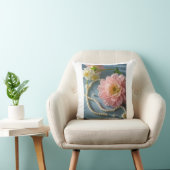 Coussin Fleurs élégantes et perles (Chaise)