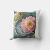 Coussin Fleurs élégantes et perles (Verso)