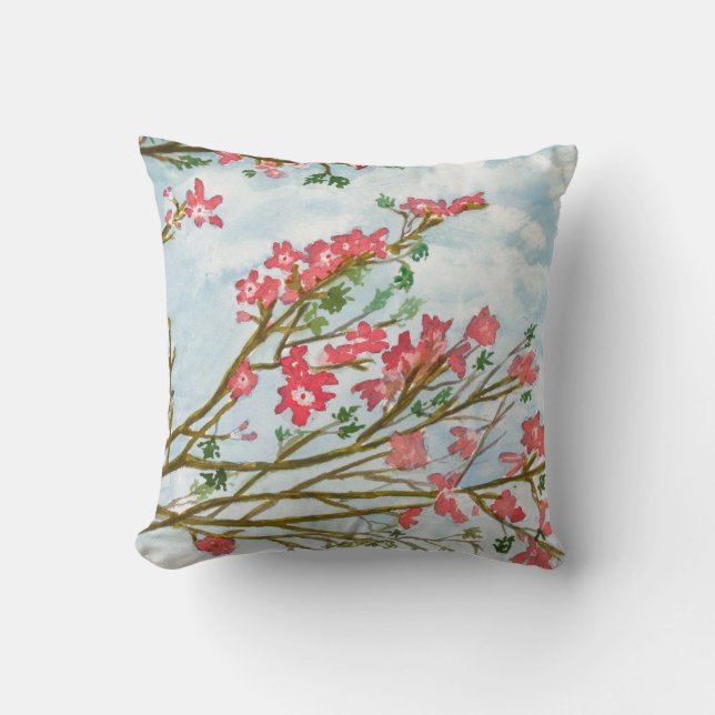 Coussin Fleurs en soie d'arbre de soie (Recto)