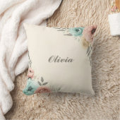 Coussin Fleurs Esquissées Aquarelle Délicates (Couverture)