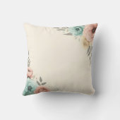 Coussin Fleurs Esquissées Aquarelle Délicates (Verso)