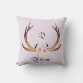 Coussin Fleurs et andouillers (Recto)