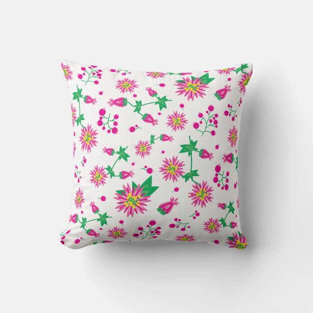 Coussin Fleurs et baies (Recto)