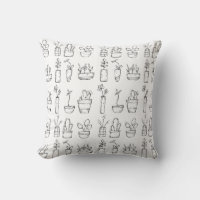 Fleurs et dessins de lignes Plantes Motif