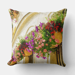 Coussin Fleurs et pluie