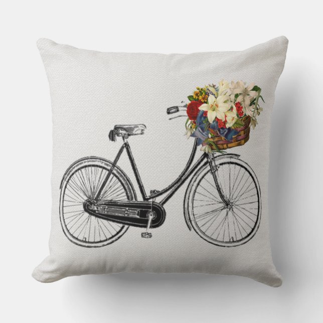 Coussin fleurs extérieures ou d'intérieur de vélo de (Recto)