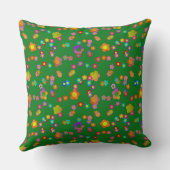 Coussin Fleurs Fantaisistes dans la Forêt (Verso)