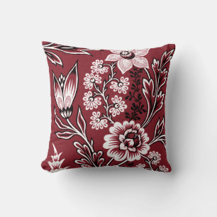 Coussin Fleurs Fantastiques (Marron) Beaux-Arts