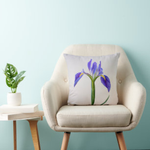 Coussin Fleurs Fleur Iris Violet