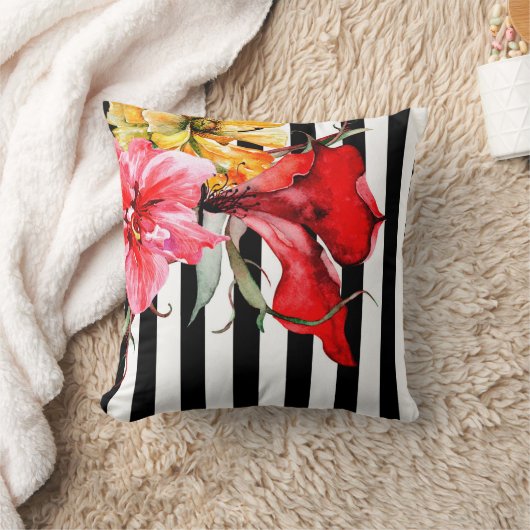 Coussin Fleurs - Flora Botanica | noir et blanc (Couverture)