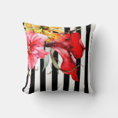Coussin Fleurs - Flora Botanica | noir et blanc (Recto)