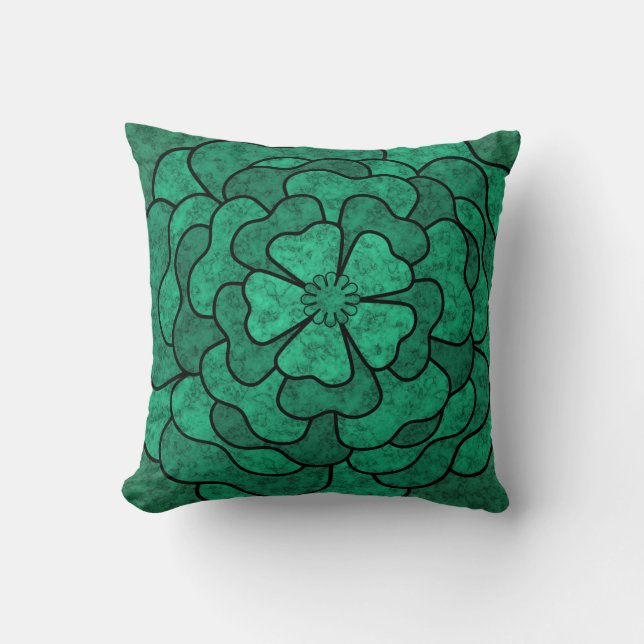 Coussin Fleurs florales abstraites sans couture couleur no (Recto)