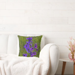 Coussin Fleurs Florales Bleues Larkspur