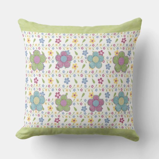 Coussin Fleurs Floriales Douces (Recto)