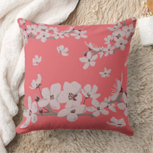 Coussin Fleurs flottantes de fleurs de cerisiers