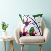 Coussin fleurs fuchsia (Chaise)