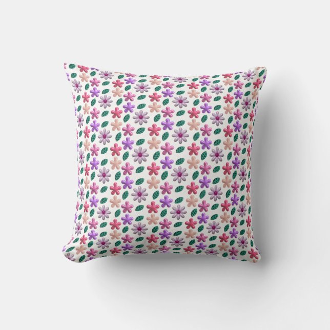 Coussin Fleurs gonflées 3d (Recto)