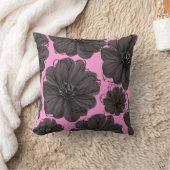 Coussin Fleurs gris foncé (Couverture)