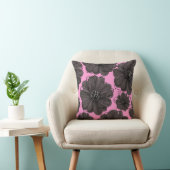 Coussin Fleurs gris foncé (Chaise)