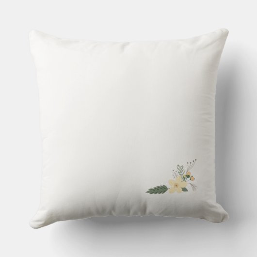 Coussin Fleurs INITIALE "C" Couleurs Douces Prairie NOM Mo (Verso)