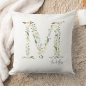 Coussin Fleurs initiale "M"Couleurs Douces Prairie NOM Dou (Couverture)