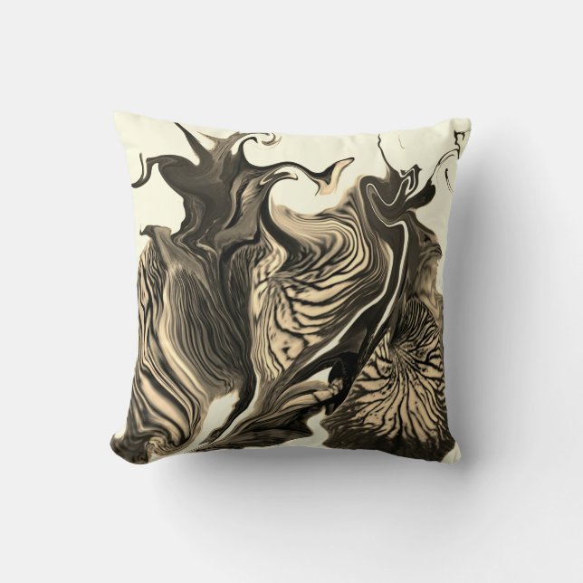 Coussin Fleurs Iris Violettes / Sepia / (Recto)