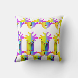 Coussin Fleurs Jaune Violet Décorateur