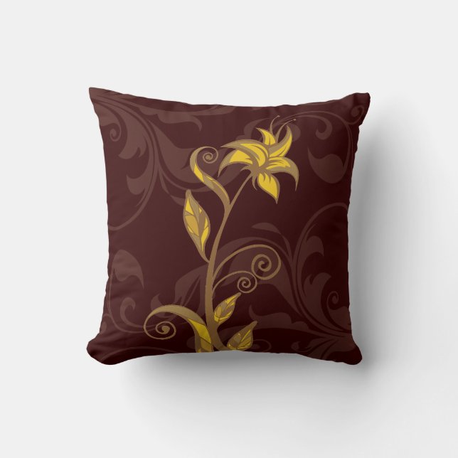 Coussin Fleurs jaunes (Recto)