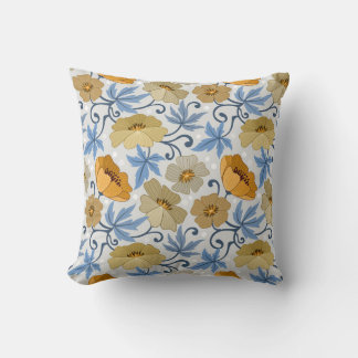 Coussin Fleurs Jaunes : Conception Textile sans joint