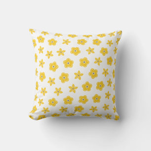 Coussin Fleurs Jaunes Motif Floral