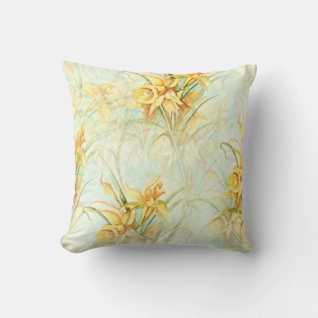 Coussin Fleurs Jaunes Sauvages (Recto)